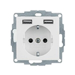 Gniazdo schuko + 2x USB Berker Q.1 / Q.3 / Q.7 Gniazdo schuko + 2x USB Berker Q.1 / Q.3 / Q.7